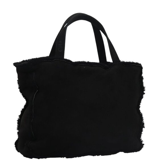 CHANEL Hand Bag Mouton Black CC Auth BD594 - Picture 1 of 16